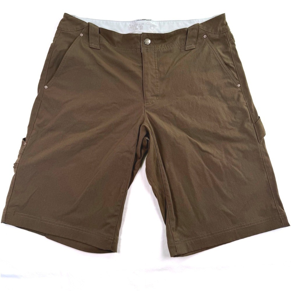 Mountain Hardwear Cargo Shorts Men's 34 Brown Hiking Outdoor Trail Stretch